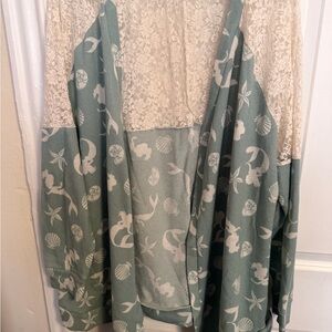 Torrid Lace and Sea Green Sweater